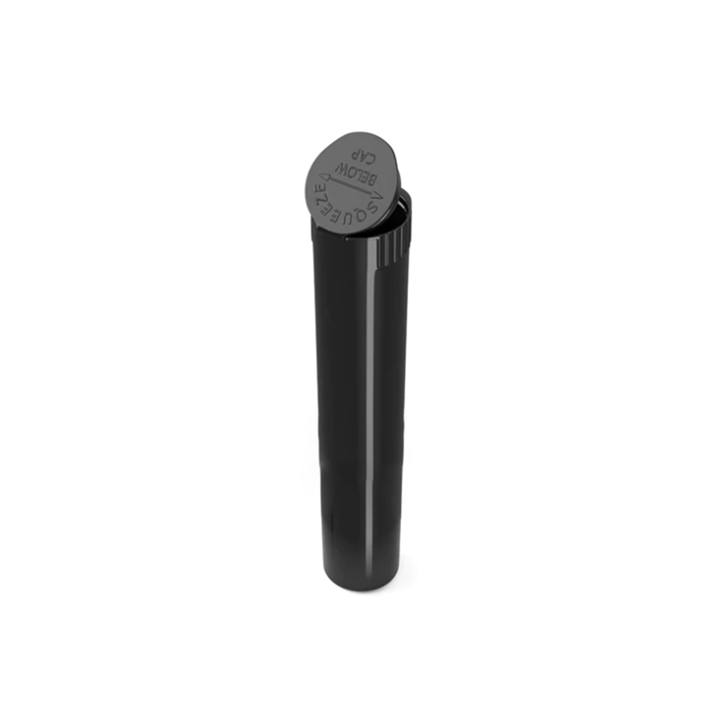 95mm Plastic Pre Roll Tube - Opaque Black- 1000 Count - Wowie Inc