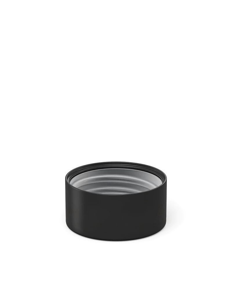 Smooth Push Down and Turn Plastic Caps w/ Foil Liner | 28mm/5mL - Matte Black - 504 Count - Wowie Inc