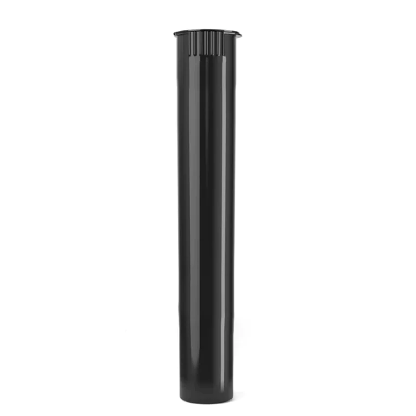 116mm Plastic Pre Roll Tube - Opaque Black - 1000 Count - Wowie Inc