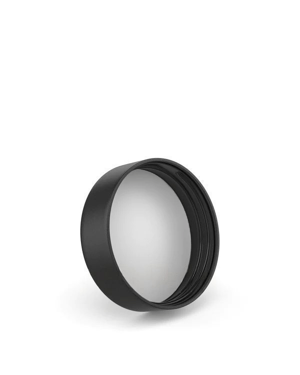 Smooth Push Down and Turn Plastic Caps w/ Foam Liner | 50mm - Matte Black - 100 Count - Wowie Inc