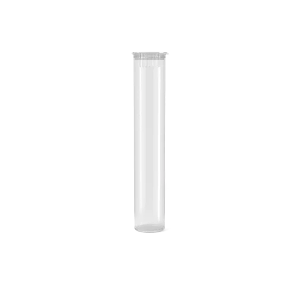 80mm Plastic Pre Roll Tube - Clear Plastic - 1000 Count - Wowie Inc