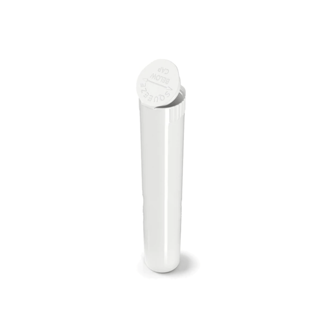 95mm Plastic Pre Roll Tube - Opaque White - 1000 Count - Wowie Inc