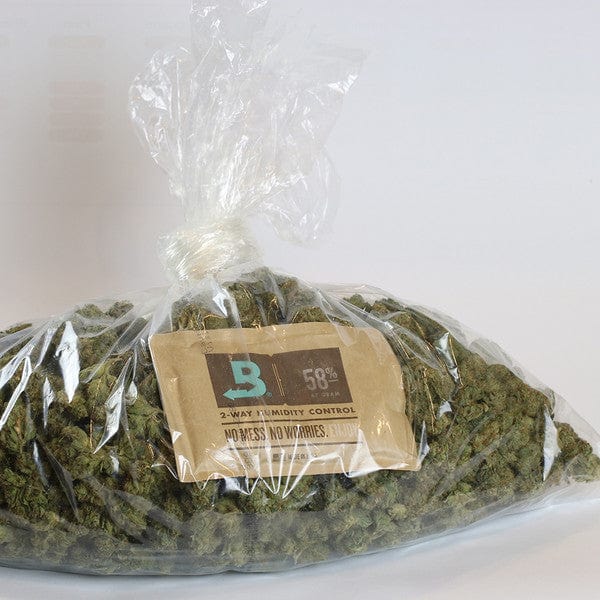 Boveda Humidity pack in a turkey bag of cannabis