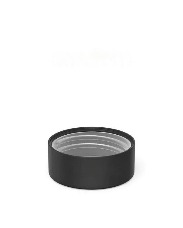 Smooth Push Down and Turn Plastic Caps w/ Foil Liner | 38mm/9mL - Matte Black - 320 Count - Wowie Inc