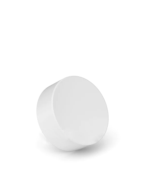 Smooth Push Down and Turn Plastic Caps w/ Foil Liner | 38mm/9mL - Matte White - 320 Count - Wowie Inc