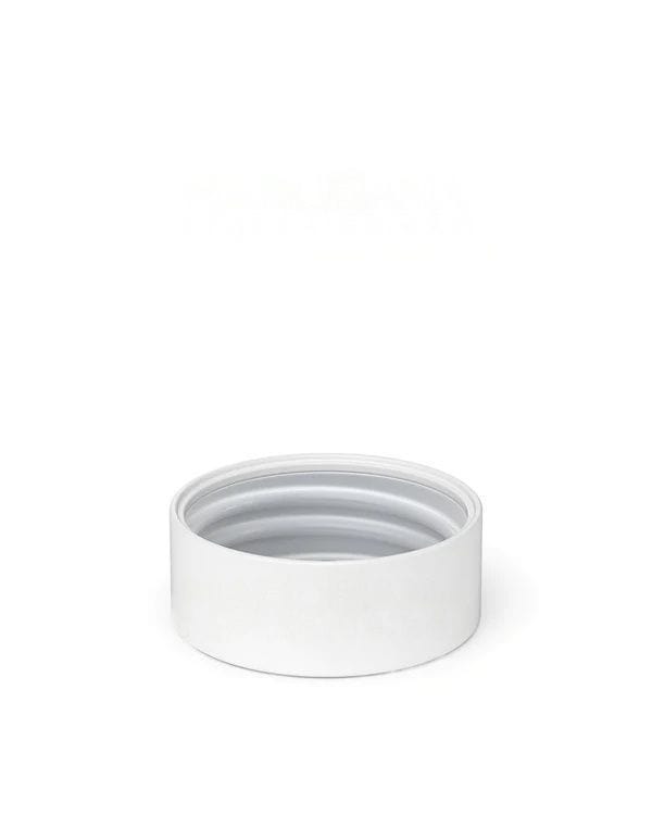 Smooth Push Down and Turn Plastic Caps w/ Foil Liner | 38mm/9mL - Matte White - 320 Count - Wowie Inc